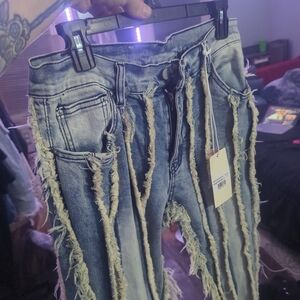 MNML Skinny Stacked NWT Ultra Ripped Denim Jeans 31" Waist 34" Inseam Brand New